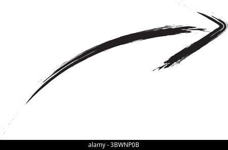 Dynamic black brush strokes artfully crafted for impactful design and modern visual appeal Stock Vector