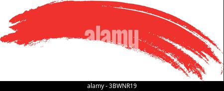 Vibrant red brushstroke design element, perfect for adding dynamic energy to any creative project Stock Vector