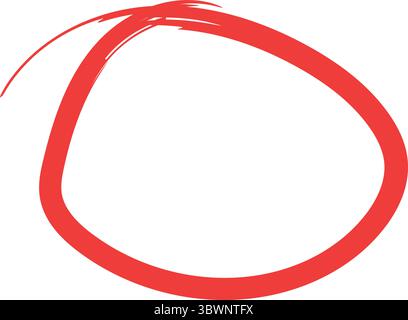 Hand-drawn black scribble circle, perfect for highlighting, emphasizing, or adding visual flair. Stock Vector