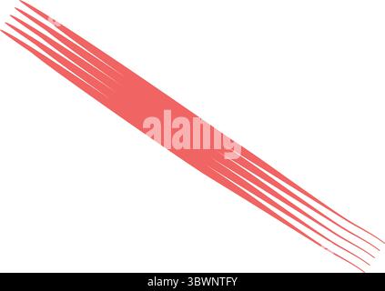 Dynamic coral stripes create bold modern design element great for backgrounds and artistic compositions Stock Vector