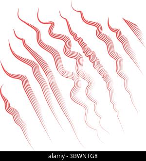 Elegant flowing lines create dynamic abstract patterns for modern designs and artistic projects Stock Vector