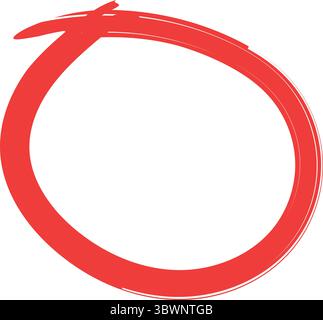 Hand-drawn black scribble circle, perfect for highlighting, emphasizing, or adding visual flair. Stock Vector