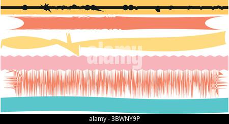 Vibrant artistic brush strokes creating a modern abstract design for creative projects and innovative backgrounds Stock Vector