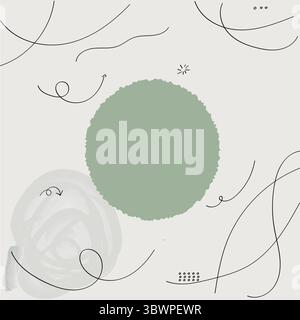Abstract minimalist design with organic shapes and flowing lines, perfect for branding. Stock Vector