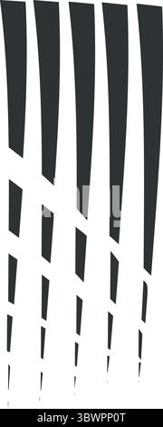 Modern abstract design with bold black vertical elements for impactful backgrounds and creative layouts Stock Vector