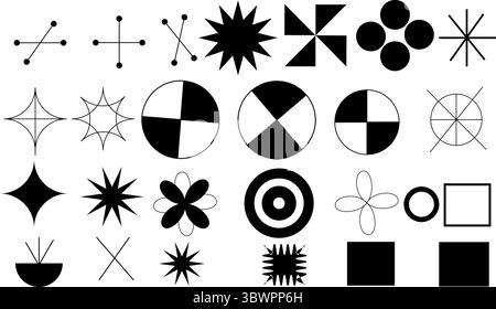 Diverse geometric shapes for creative designs, patterns, and modern abstract art projects, design asset Stock Vector