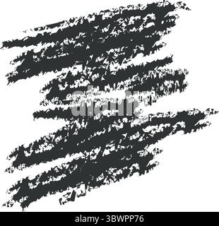 Dark charcoal scribble texture overlay for dramatic artistic effects and design elements grunge style Stock Vector