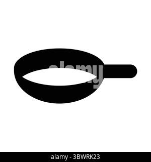 This minimalist black kitchen strainer icon represents a simple and functional tool for food preparation and cooking activities. Ideal for culinary de Stock Vector