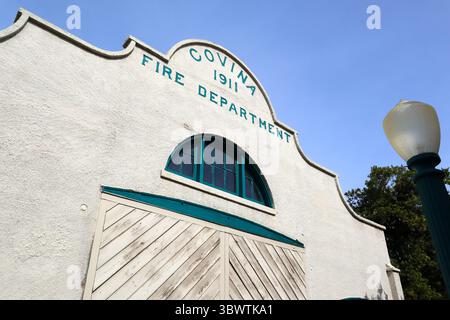Covina, California: Historic Firehouse and Jail Built in 1911  transformed into a community museum in 1979 Stock Photo