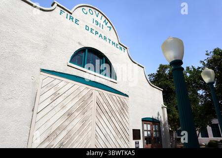 Covina, California: Historic Firehouse and Jail Built in 1911  transformed into a community museum in 1979 Stock Photo