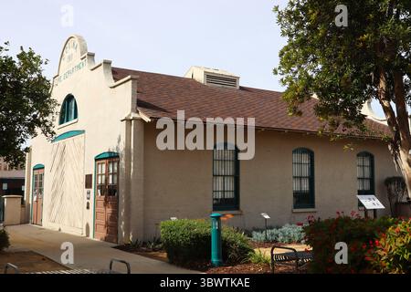 Covina, California: Historic Firehouse and Jail Built in 1911  transformed into a community museum in 1979 Stock Photo