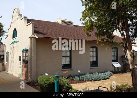 Covina, California: Historic Firehouse and Jail Built in 1911  transformed into a community museum in 1979 Stock Photo