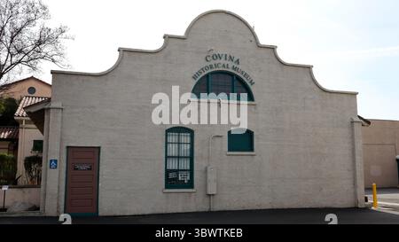 Covina, California: Historic Firehouse and Jail Built in 1911  transformed into a community museum in 1979 Stock Photo