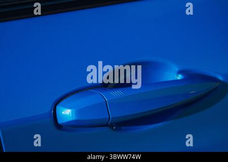 Car door handle with keyless go sensor Stock Photo