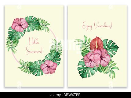 Luxury wedding invitation card background with golden line art flower and botanical leaves, Organic shapes, Watercolor. Abstract art background vector Stock Vector