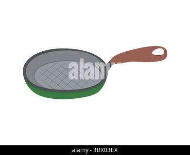 Frying pan for cooking dishes. Vector illustration Stock Vector
