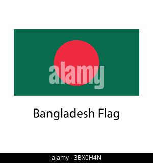 Bangladesh Flag hand drawing illustration vector-based drawing Stock Vector