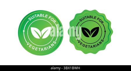 Suitable for Vegetarians Icons for Food Packaging and Labeling Stock Vector