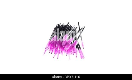 Disposable brush for eyelashes and eyebrows. Isolated on white background. Stock Photo
