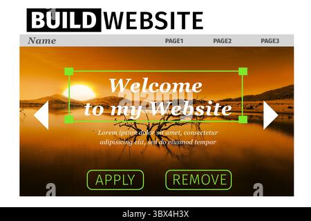 Composite image of build website interface Stock Photo