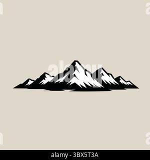 "Minimalist Mountain Range Illustration" Stock Vector