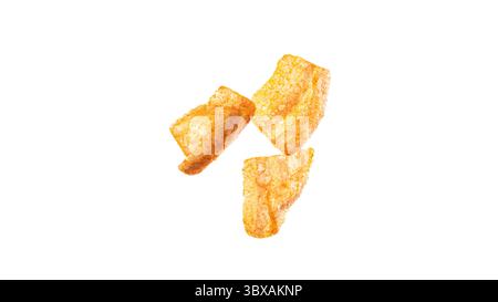 Potato chips, isolated on white background Stock Photo