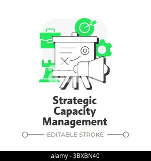 Strategic capacity management modern linear concept icon Stock Vector ...