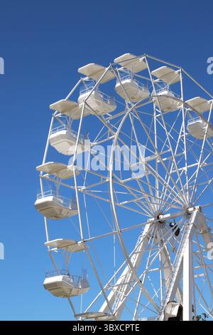Panoramic road in a public park on the blue sky background, vertical image Stock Photo