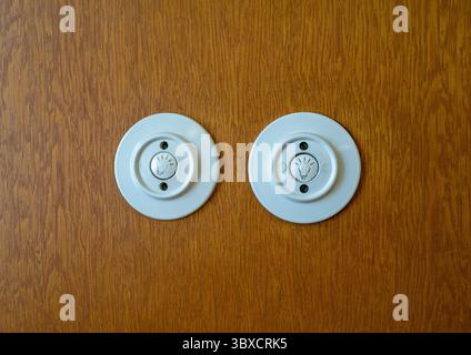 Lights switches in the former GDR Ministry for State Security now Stasi Museum, Berlin state, Berlin, Germany Stock Photo
