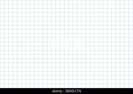 Graph grid school note geometric page. Blueprint cage notepad bullet journal template. Empty line sheet. Squared wide black grid. Vector illustration Stock Vector
