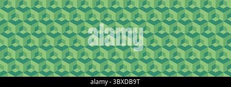 horizontal seamless geometric natural green pattern for design and background. Stock Vector
