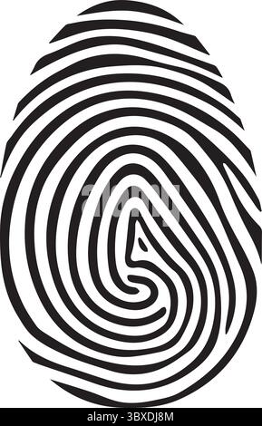 A fingerprint silhouette art illustration Stock Vector