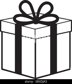 A gift voucher packet silhouette vector art illustration with white background Stock Vector