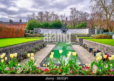 The Garden of Remembrance is a memorial garden in Dublin dedicated to the memory of all those who gave their lives in the cause of Irish Freedom. It w Stock Photo