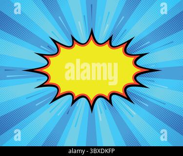 Retro comic style background with an explosion and halftone effect with space for your text, popart cartoon style backdrop Stock Vector