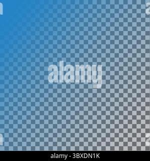 Blue gradient background. Transparency grid pattern. Upper left lighter. Shaded checkered texture. Stock Vector