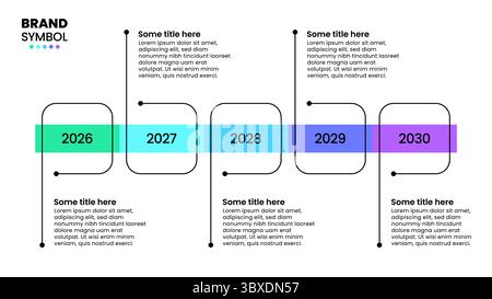Infographic template with 5 options or steps. Timeline. Can be used for workflow layout, diagram, banner, webdesign. Vector illustration Stock Vector