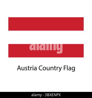 Austria Country Flag hand drawing illustration vector-based drawing Stock Vector