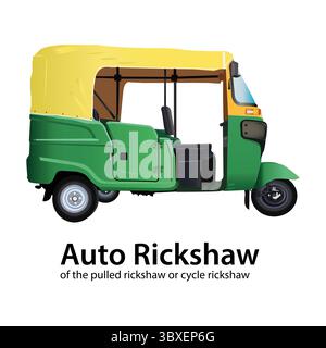 Auto Rickshaw motorized version Illustration Stock Vector