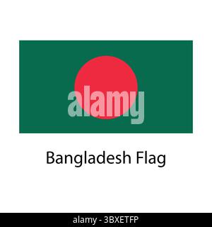 Bangladesh Flag hand drawing illustration vector-based drawing Stock Vector