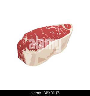 Beef Steak Fresh Bought from the Butcher Illustration vector-based drawing Vol 02 Stock Vector