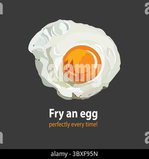 Egg Brunch food concept illustration on white background Stock Vector