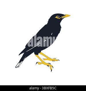 Bully bird illustration vector based on white background vol 05 Stock Vector