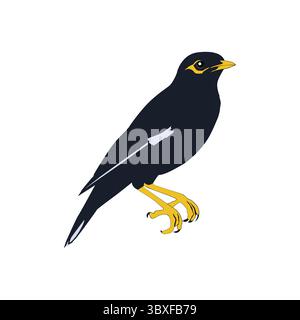 Bully bird illustration vector based on white background vol 02 Stock Vector
