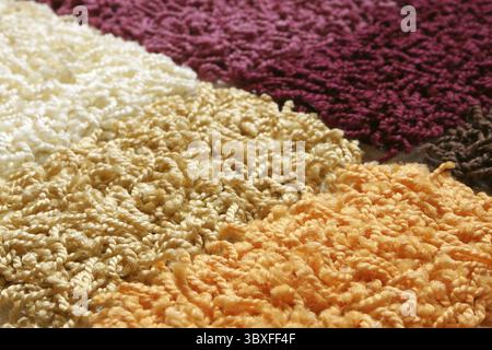 Samples of collection carpet, for backgrounds or textures Stock Photo