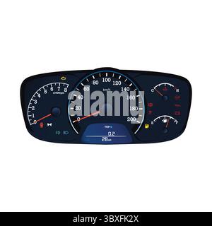 Car Speedometer Illustration vector-based drawing Stock Vector