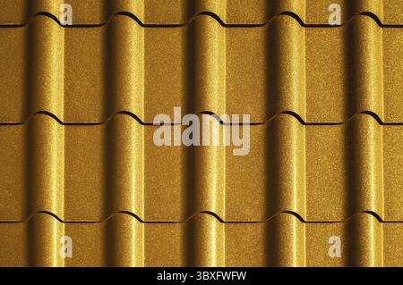 New modern metal roof corrugated sheet texture Stock Photo
