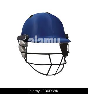 Cricket Helmet illustration on white background vol 01 Stock Vector