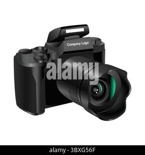 Digital Camera Illustration on white background Vol 01 Stock Vector
