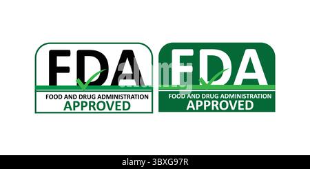FDA Approval Logos for Regulatory and Certification Use Stock Vector